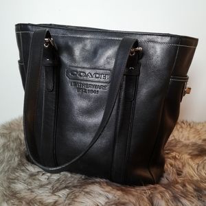 Coach Tote Black Leatherware - Amazing Condition!